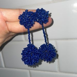 Blue 3D earrings